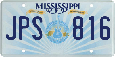 MS license plate JPS816