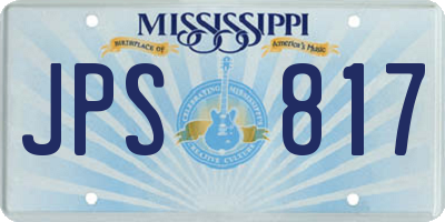 MS license plate JPS817