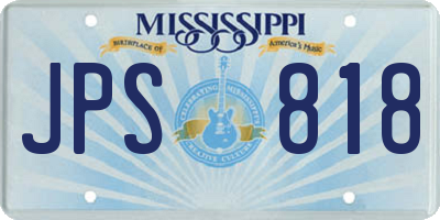 MS license plate JPS818