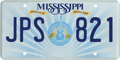 MS license plate JPS821