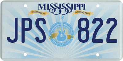 MS license plate JPS822