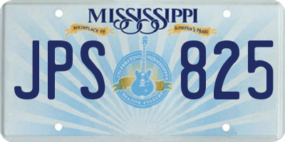 MS license plate JPS825