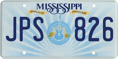 MS license plate JPS826