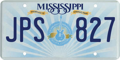 MS license plate JPS827