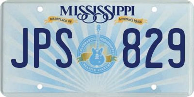 MS license plate JPS829