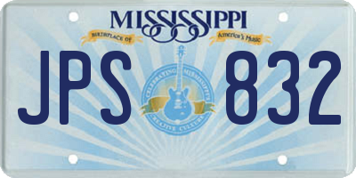 MS license plate JPS832