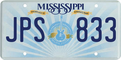 MS license plate JPS833