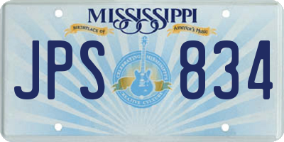 MS license plate JPS834