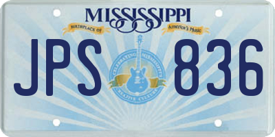MS license plate JPS836