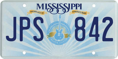 MS license plate JPS842