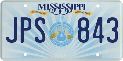 MS license plate JPS843