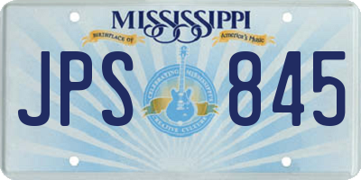 MS license plate JPS845