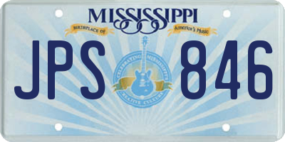 MS license plate JPS846