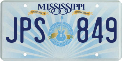 MS license plate JPS849