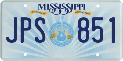MS license plate JPS851