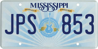 MS license plate JPS853