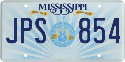 MS license plate JPS854