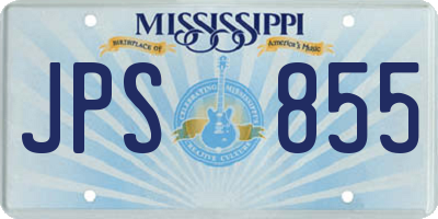 MS license plate JPS855