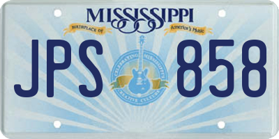 MS license plate JPS858