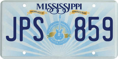 MS license plate JPS859