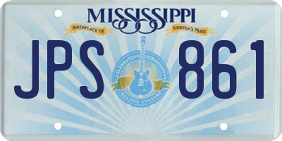 MS license plate JPS861