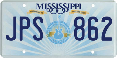 MS license plate JPS862