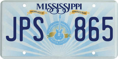 MS license plate JPS865