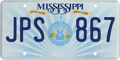MS license plate JPS867