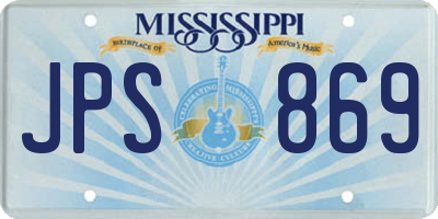 MS license plate JPS869