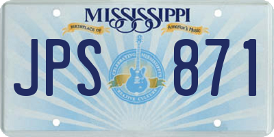 MS license plate JPS871