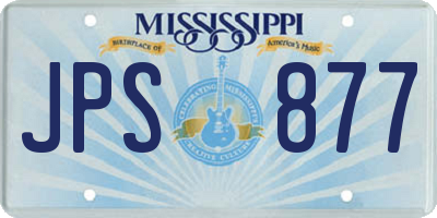 MS license plate JPS877