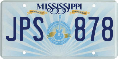MS license plate JPS878