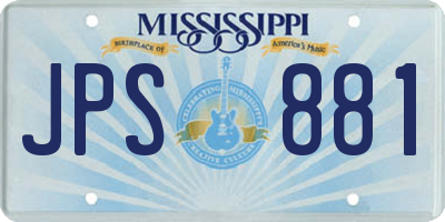 MS license plate JPS881