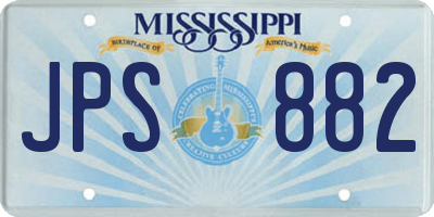 MS license plate JPS882