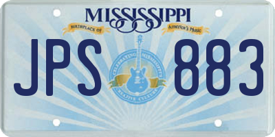 MS license plate JPS883