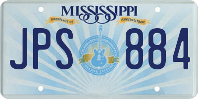 MS license plate JPS884