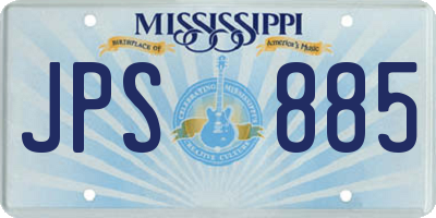 MS license plate JPS885