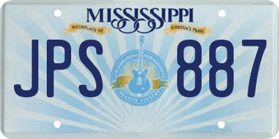 MS license plate JPS887