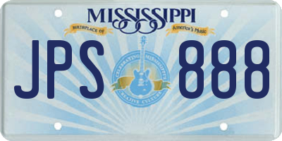 MS license plate JPS888