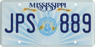 MS license plate JPS889