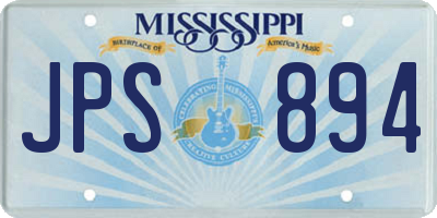 MS license plate JPS894
