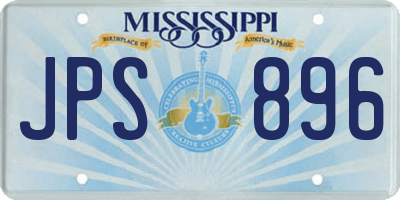 MS license plate JPS896