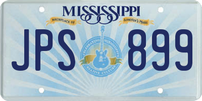 MS license plate JPS899
