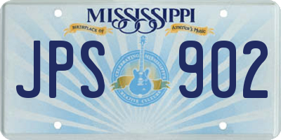 MS license plate JPS902