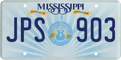 MS license plate JPS903