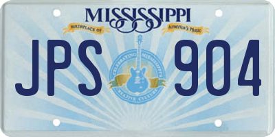 MS license plate JPS904