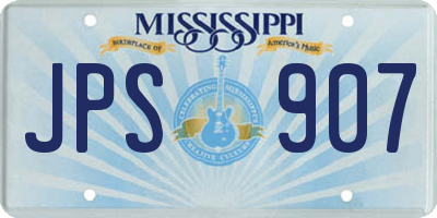 MS license plate JPS907