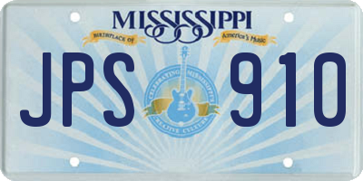 MS license plate JPS910
