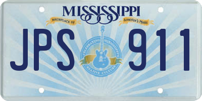 MS license plate JPS911