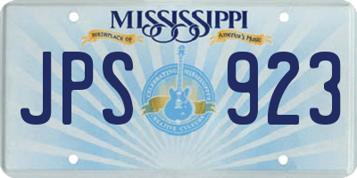 MS license plate JPS923